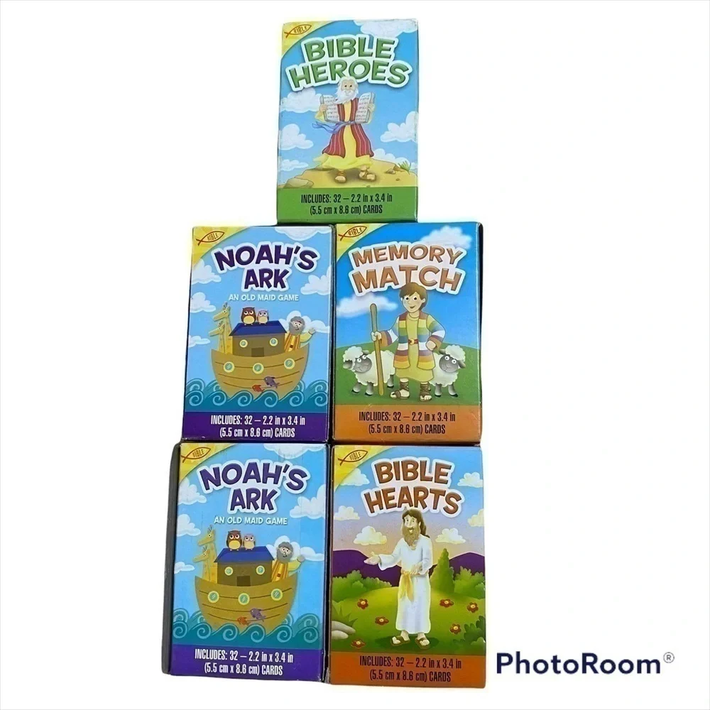 Bible Stories Mini Card Games NEW Easter Basket Stuffer Kids Toy